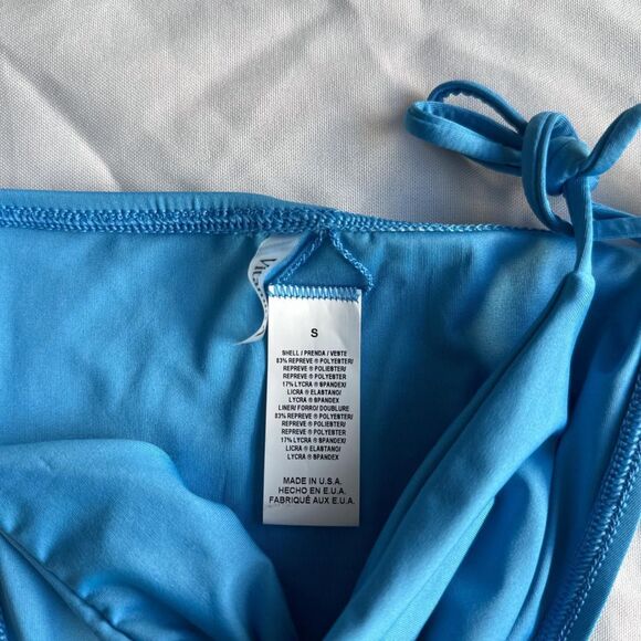 Vitamin A Classic Tie Side ABL Bikini Bottoms in Sky Blue - Picture 4 of 8